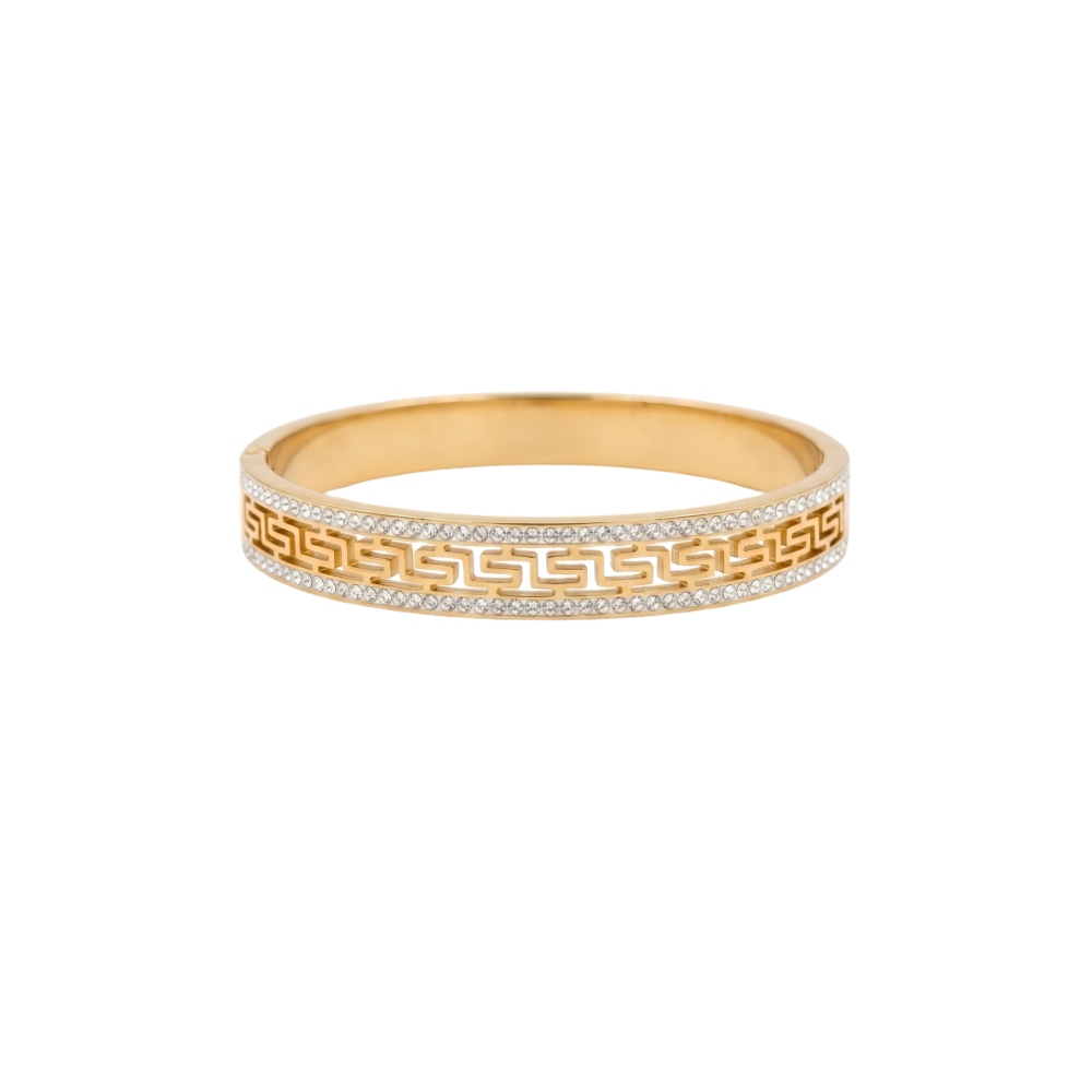 Crystal Stone Cutout Bangle