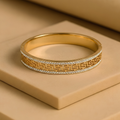 Crystal Stone Cutout Bangle