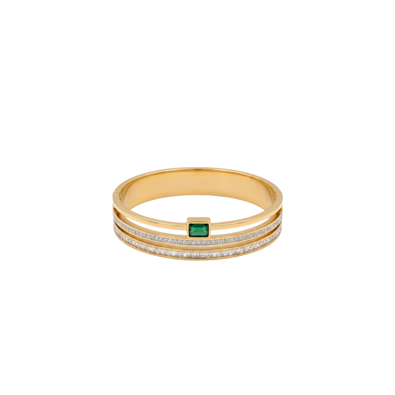 Emerald Stone cuff