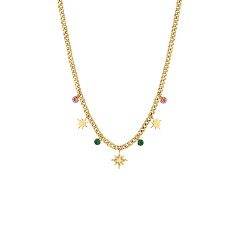 Starburst Charm Chain Necklace