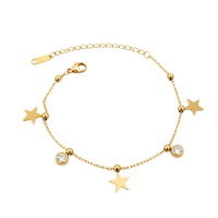 Star Rhinestone Charm Bracelet