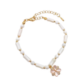 Pearl Floral Charm Bracelet