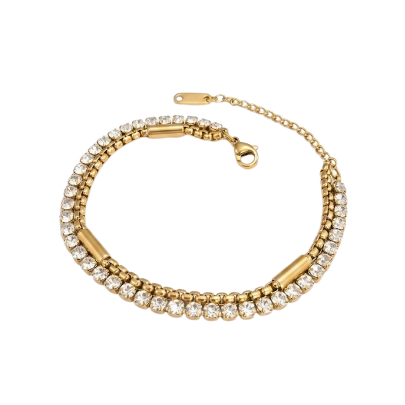 Double Chain zircon Bracelet