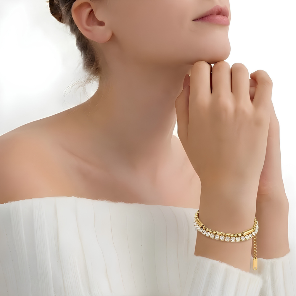 Gold Stone Bracelet