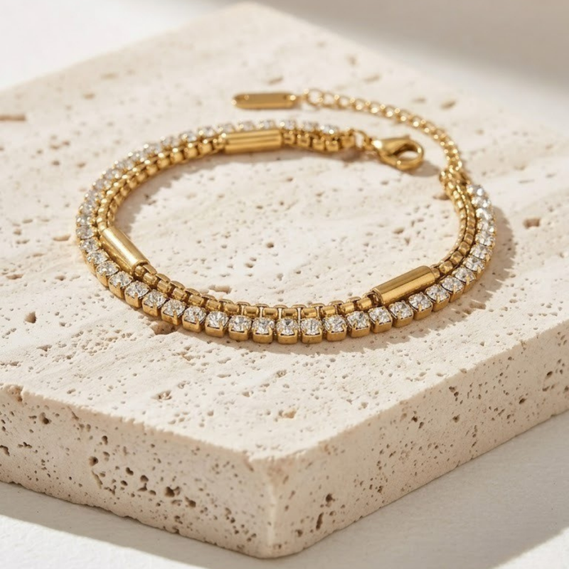 Gold Stone Bracelet