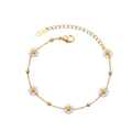 Pearl Flower Gold Bracelet