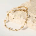 Pearl Flower Gold Bracelet