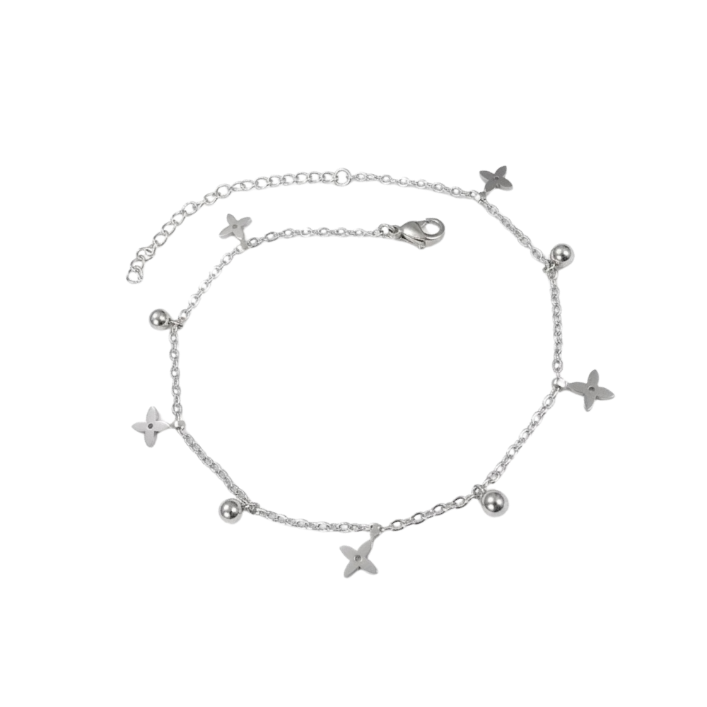 Silver Beaded Blossom Bracelet