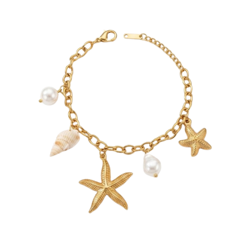 Starfish Pearl Shell Bracelet