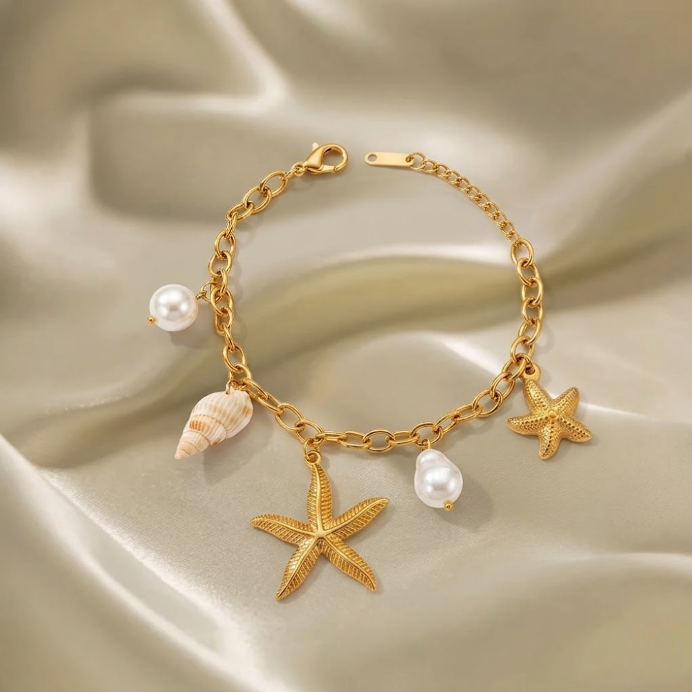 Starfish Pearl Shell Bracelet