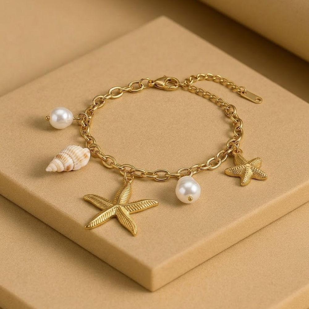 Starfish Pearl Shell Bracelet