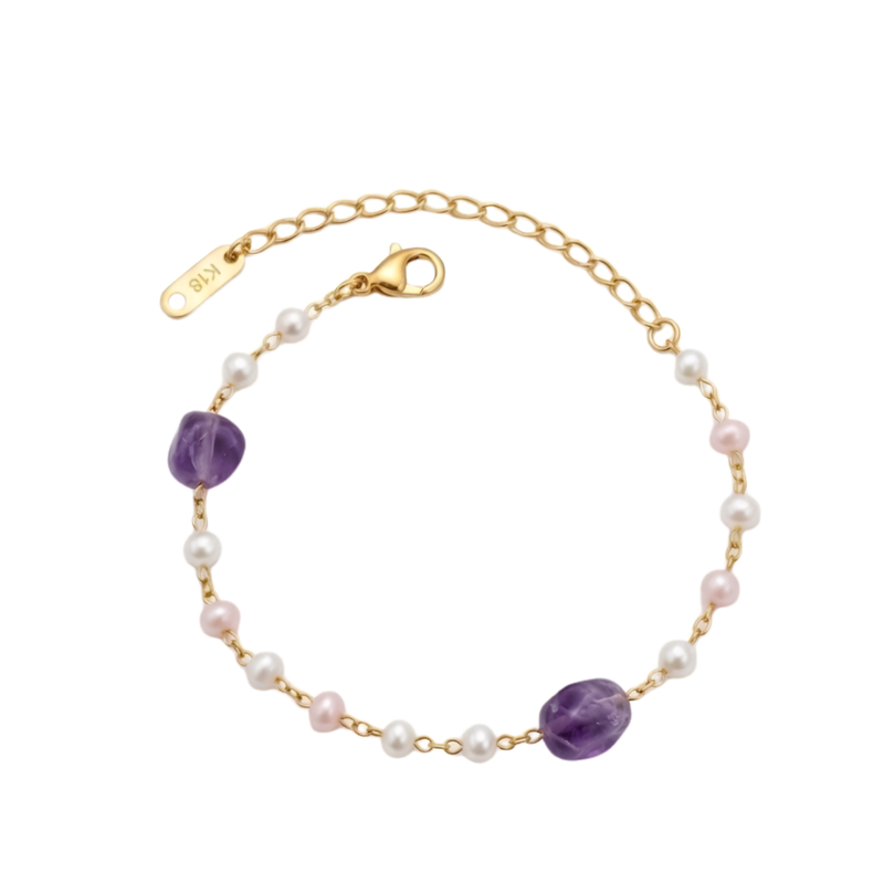 Gemstone Pearl Bracelet
