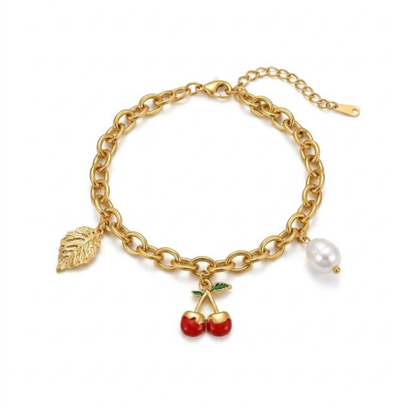 Cherry Pearl Bracelet