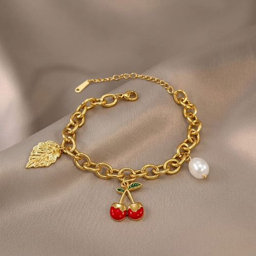 Cherry Pearl Bracelet