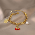 Cherry Pearl Bracelet