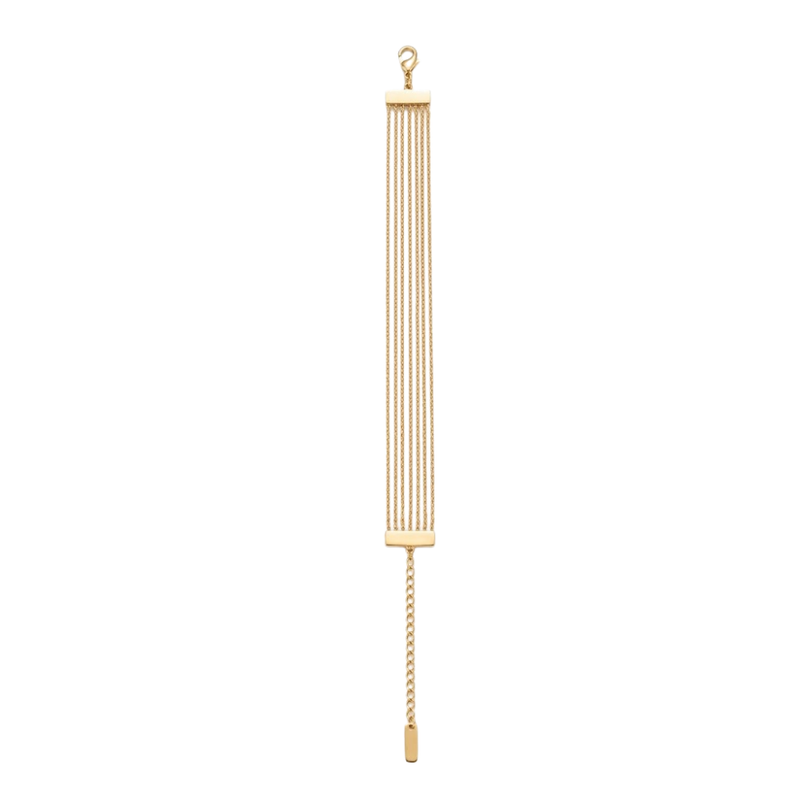 Multi Minimal Chain Gold Bracelet
