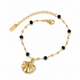 Black Bead Shell Bracelet