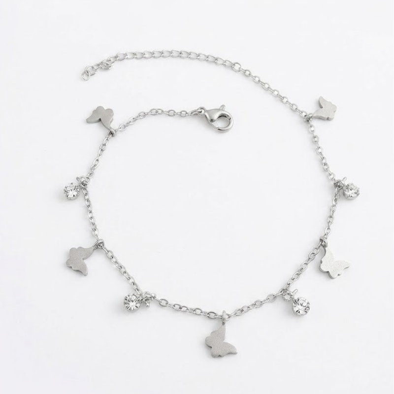 Butterfly Charm Silver Bracelet