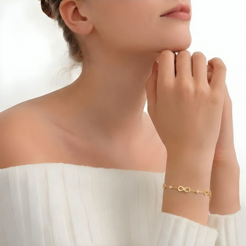 Gold Infinity Charm Bracelet