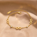 Gold Infinity Charm Bracelet