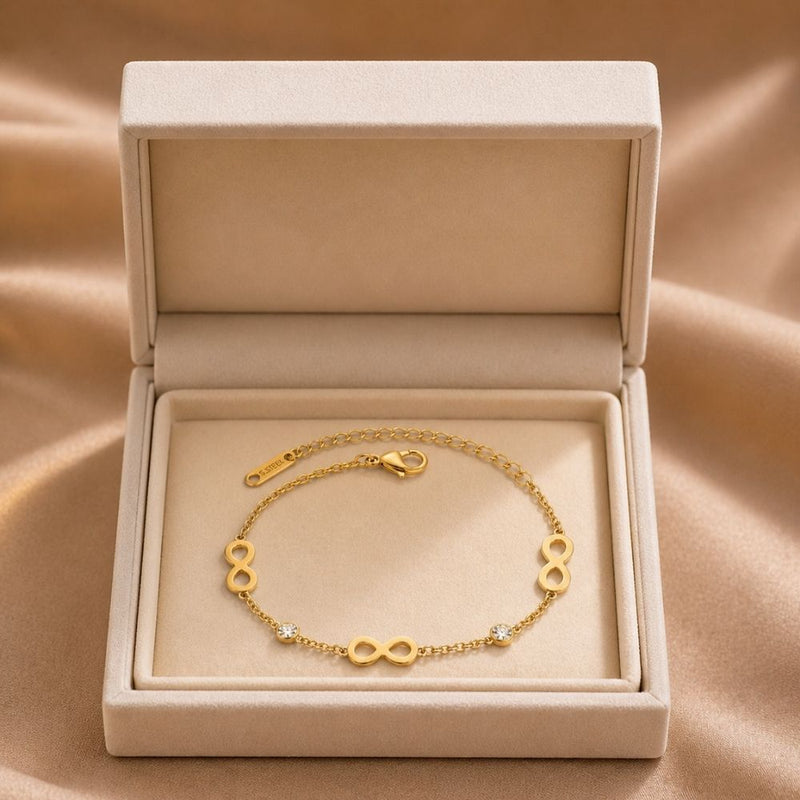 Gold Infinity Charm Bracelet