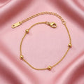 Golden Bead Drop Necklace