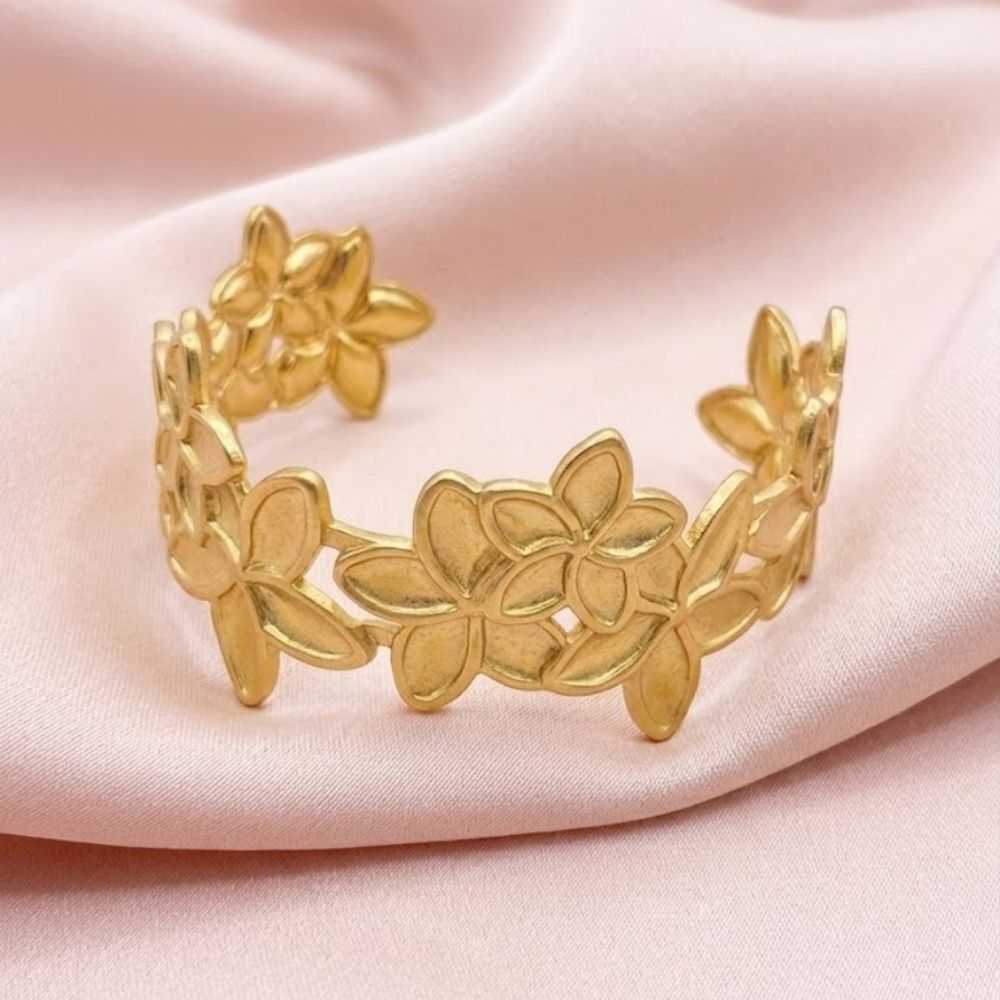 Gold Flower Bangle
