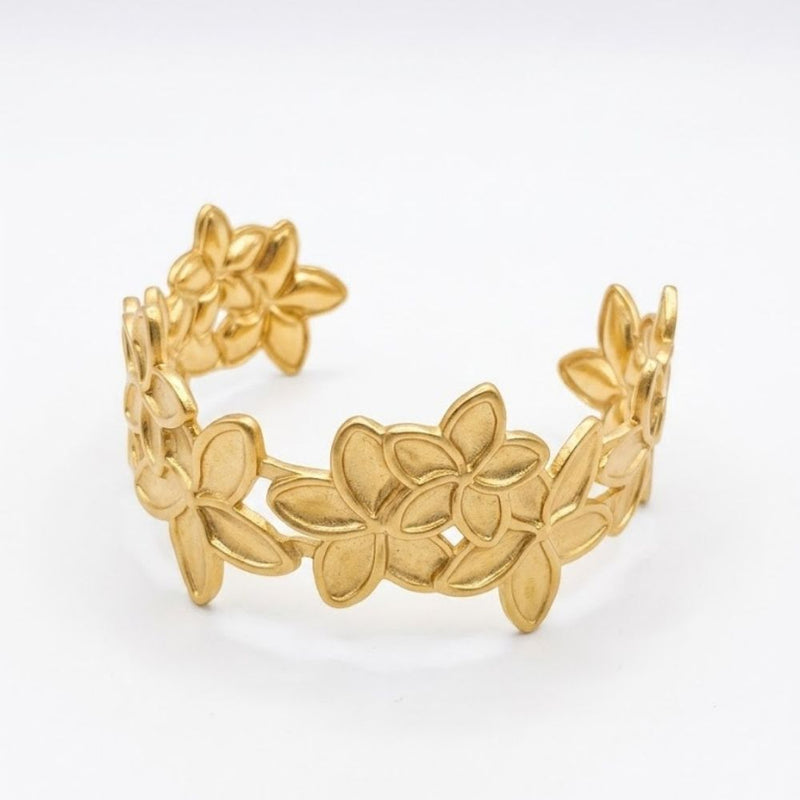 Gold Flower Cuff