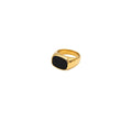 Black Onyx Stone Ring