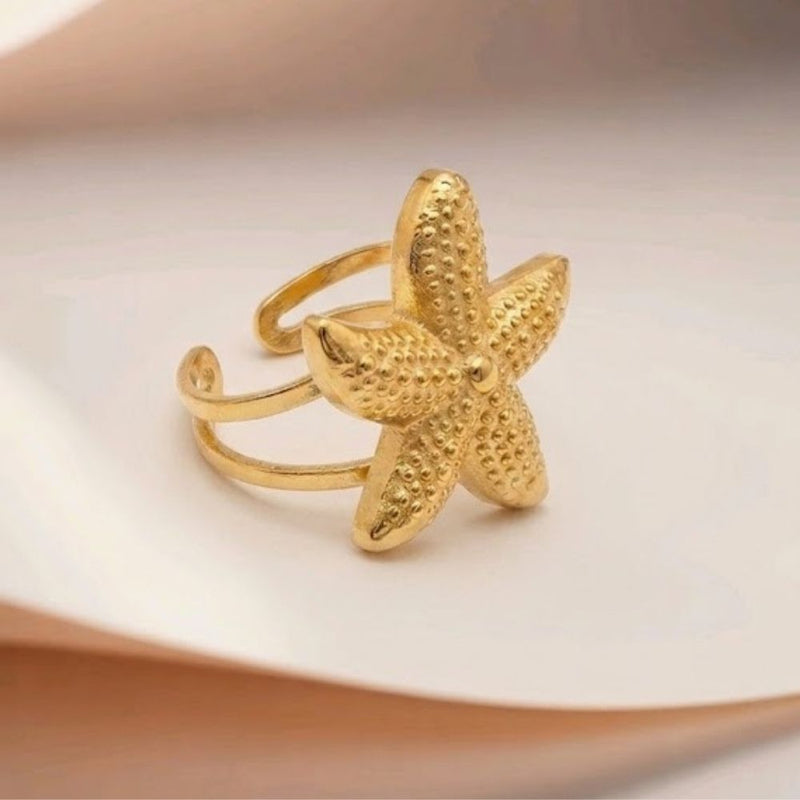 Gold Starfish Ring