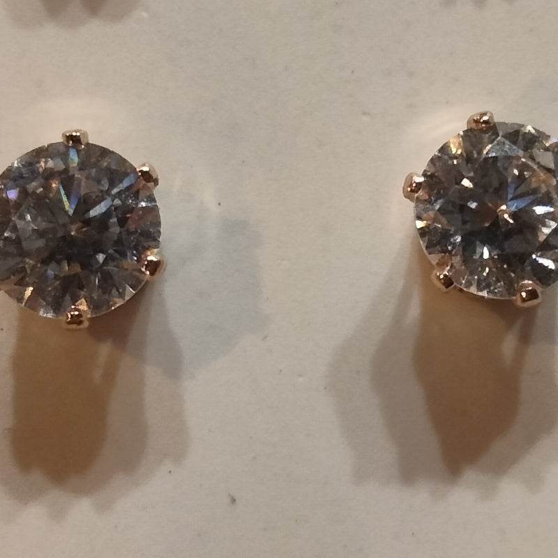 Big stone stud earring